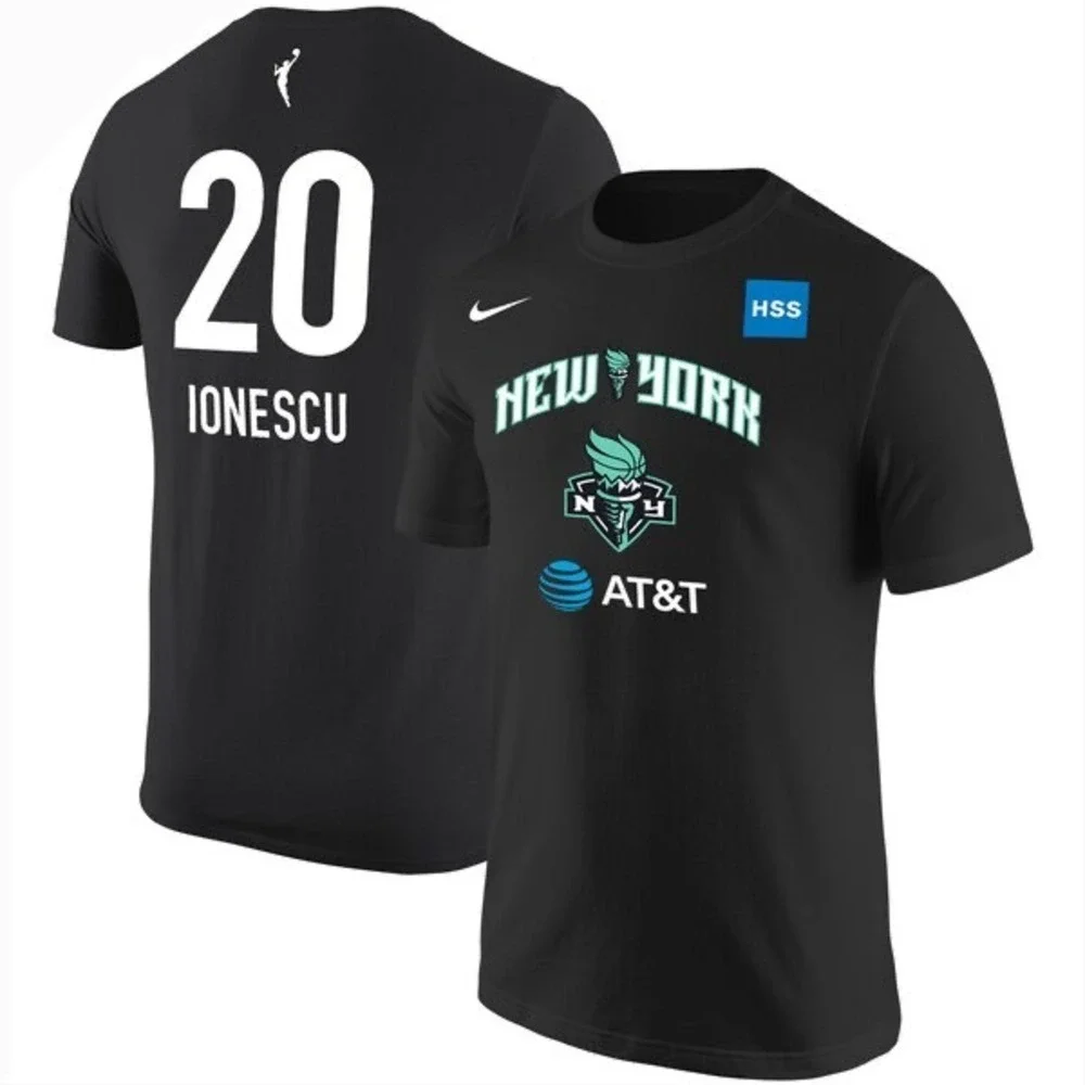 Nike‎ Sabrina Ionescu New York Liberty WNBA Player T-Shirt Black XL #20 AT&T HSS